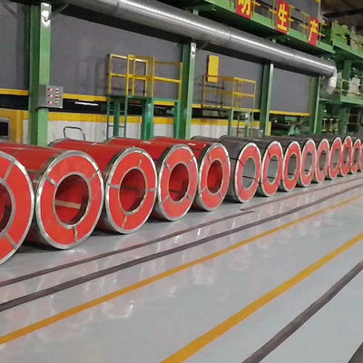 Steel Coil RAL Warna Disesuaikan Hot Rolled Pre-galvanized Warna Dilapisi Z120-275 Gi Gl PPGI PPGL Zinc Coat Merah/biru/hijau